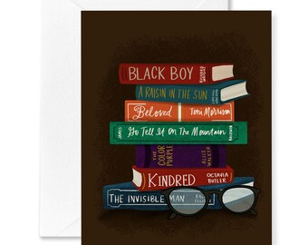 Literary Legacy Card | Just Because Card | Black History Month | African American Everyday Card | Book Lovers| Library Books | Black Writers
