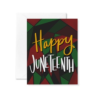 Cartão Juneteenth | Mosaic Juneteenth | Cartão para Celebração Juneteenth | Feriado Afro-Americano | Cartões BIPOC | Cartão de Felicitações