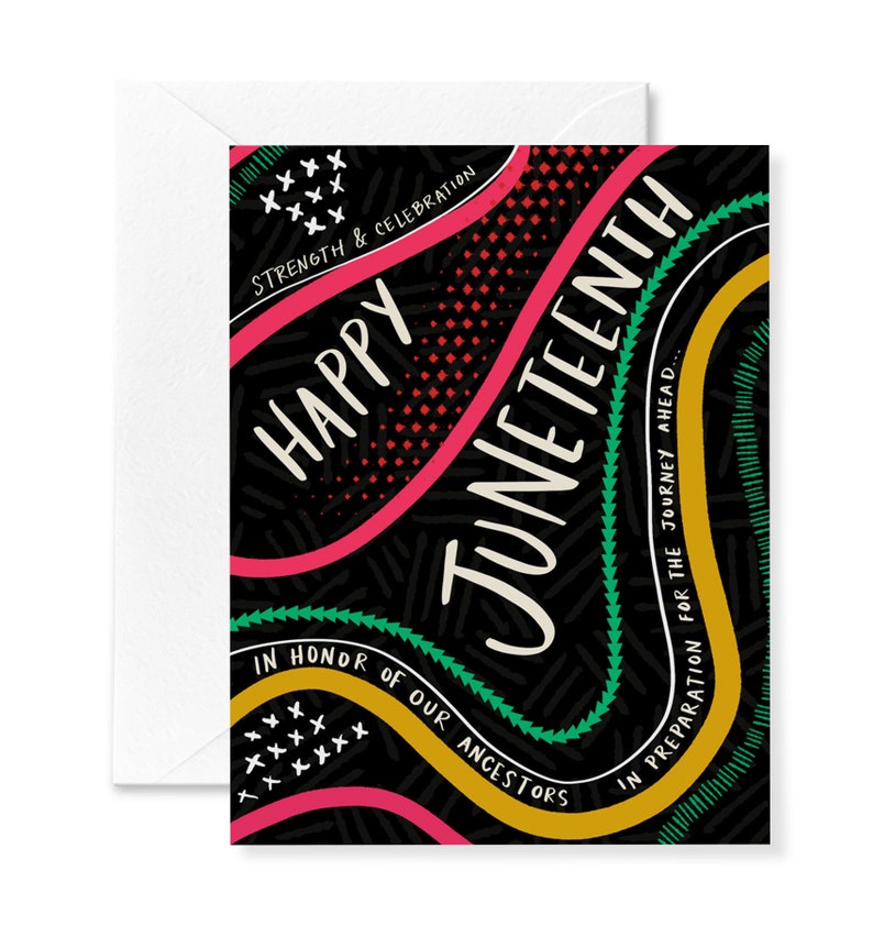 Juneteenth Card Juneteenth Journey Card for Juneteenth Celebration African American Holiday BIPOC Cards Congrats Card Greeting Card image 1