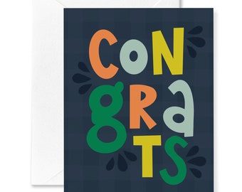 Bold Congrats Card | Congrats Card | Graduation Card | Card for Him | Kindergarten Graduation | Encouragement Card | Fun Congrats Card