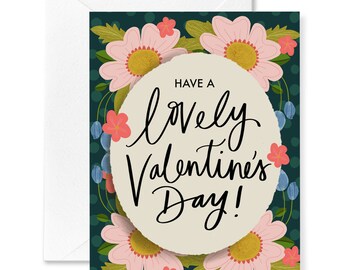 Lovely Valentine Card | Valentine Card | Love Card | Love Card for Best Friends | Floral Love Card | Valentine Card for Teachers