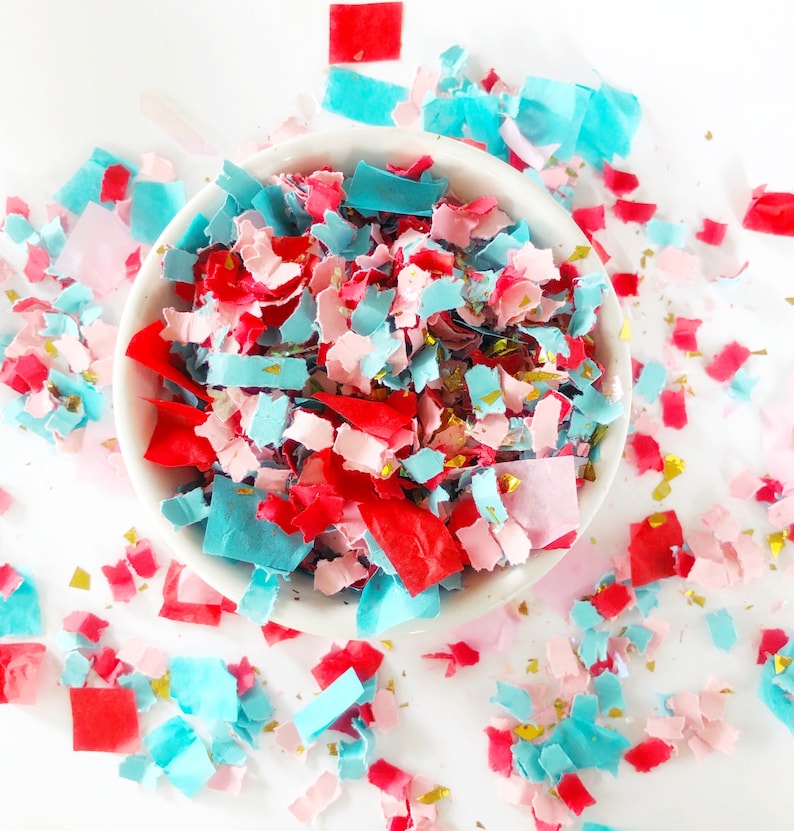 Confetti Candyland Confetti Mix Party Confetti Fun Party Decorations Party Decor Pink and Red Confetti Carnival Party Theme