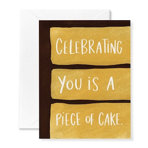 Stück Kuchen Geburtstagskarte | Schokoladen-Kuchen | Foodie Geburtstagskarte | Geburtstagskarte für alle | Desserts | Süsse Karte zum Geburtstag