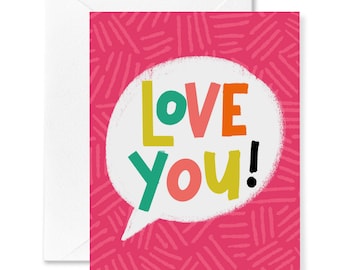 Loud Love Card | Valentine Card | Love Card | Love Card for Best Friend| Floral Love Card | Valentine Card for Friends | Valentine Kids Card