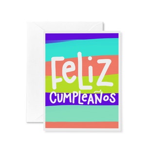 Birthday Card | Feliz Cumpleanos Card | Birthday Card for All | Birthday Greeting Card | Spanish Birthday Card | Spanish Card | A2 Size