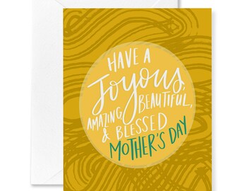 Tarjeta para mamá alegre / Tarjeta de felicitación del Día de la Madre