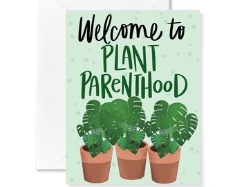 Plant Parenthood Card | Funny Plant Lover, Monstera Design