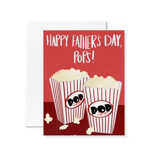 Father&#39;s Day Card | Pops | Card for Father&#39;s Day | Funny Card for Dad | Popcorn Pun | Card for Grandpa | Greeting Card