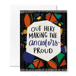 Mois de l&#39;histoire des Noirs | Fiers ancêtres | Carte pour la célébration du 15 juin | Vacances afro-américaines | Carte BIPOC | Encouragements