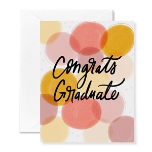 Graduation Card | Grad Peach Dots | Card for Graduation | High School Graduation | College Graduation | Good Luck Card | Greeting Card