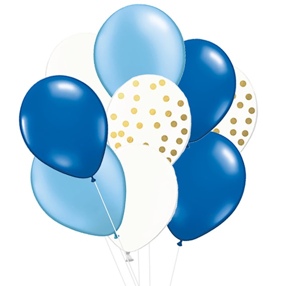 blue bash balloon bunch