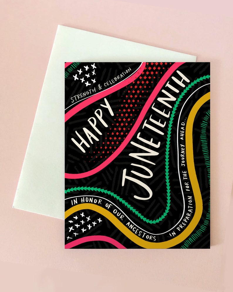 Juneteenth Card Juneteenth Journey Card for Juneteenth Celebration African American Holiday BIPOC Cards Congrats Card Greeting Card image 2
