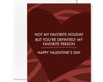 Anti-Valentine Card | Fave Person Valentine Card | Love Card | Love Card for Best Friends | Valentine Love Card | Love Card