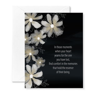 Bouquet de condoléances | Carte de deuil et de deuil | carte de sympathie | Carte d'assistance | Désolé pour votre perte | Funérailles | Église | Carte de deuil