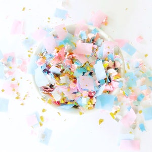 Confetti | Cotton Candy Mix | Party Confetti | Pink and Blue Confetti | Party Decor | Pastel Party Decorations