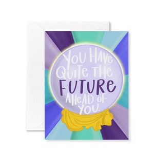 Graduation Card | Fortune | Card for Graduation | High School Graduation | College Graduation | Good Luck Card | Greeting Card