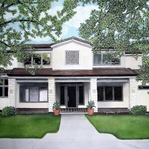 Handpainted Custom Watercolor House Portrait Home Painting 5x7 8x10 From Your Photo