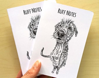 Dog Notebook x 2, Lurcher Notepad, Lurcher Dog Stationary