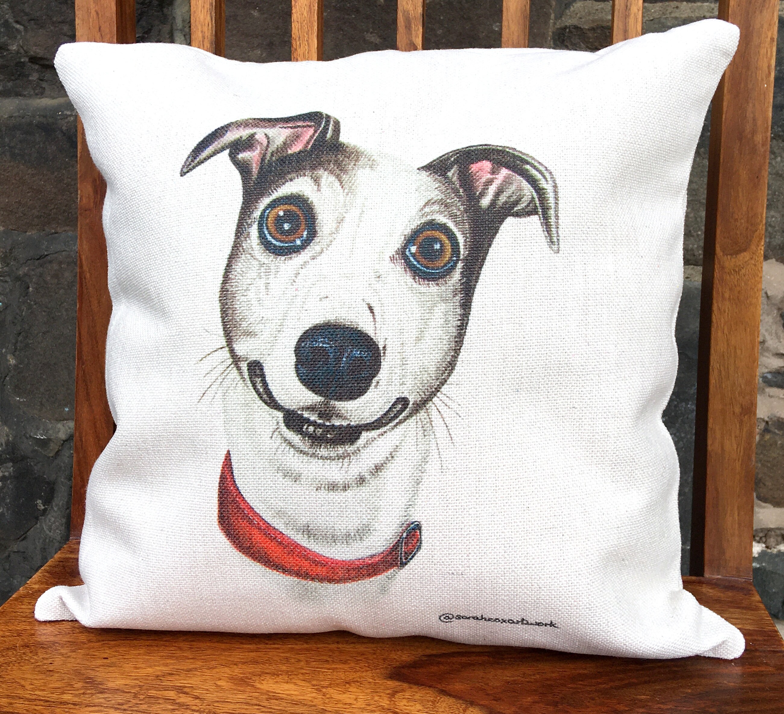 Greyhound Cushion Cover Printed Greyhound Pillow Etsy Denmark