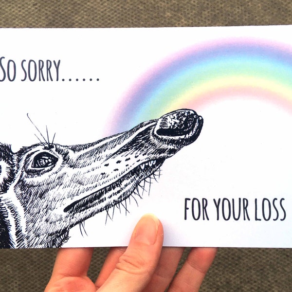 Dog Sympathy Card, Greyhound Card