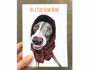 Mother's Day Dog Card, Italian Greyhound Card, Whippet Card