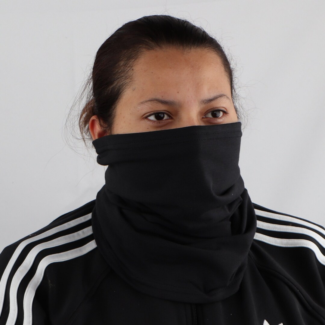 Cotton Neck Gaiter Multiscarf Black Gaiter Made in USA Etsy