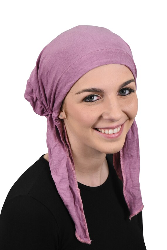 Pre tied Bandana Headscarf Crazy Floral Print Chemo Alopecia Modest Head Cover