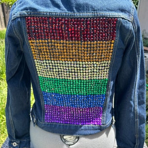 NWT Rainbow Denim Jacket