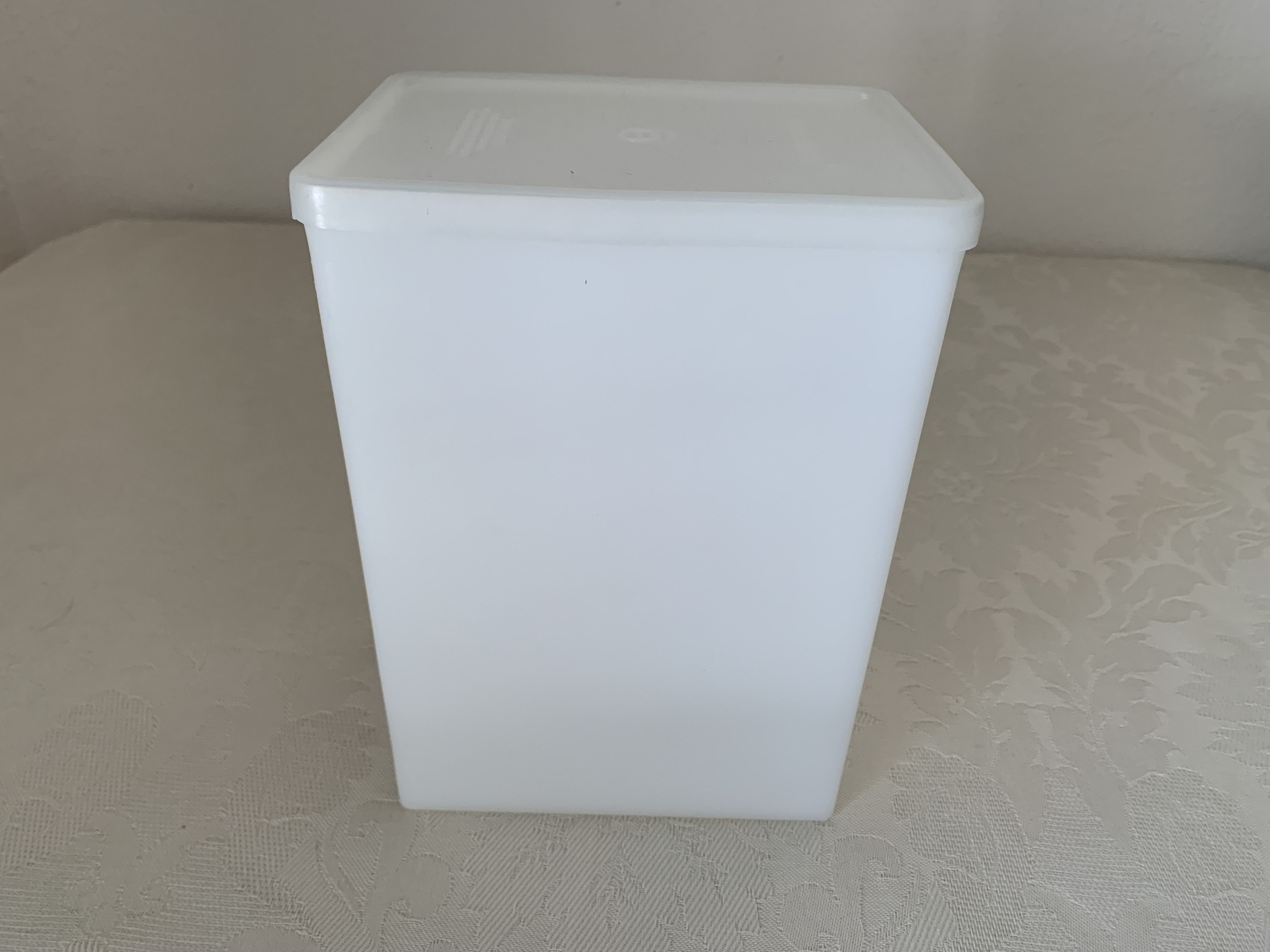 Vintage White Tupperware Ice Cream Container Keeper lid Freeze Freezer  Storage