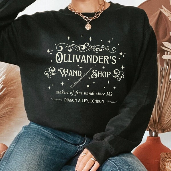 Wizard Wand Shop Sweatshirt, Potter World Tee, Universal Trip, HP Fandom, Wizard World Shirt, HP Wands, Book Lover Gift, Potterhead Gift