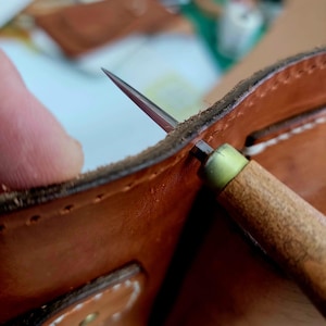 Handmade Vegetable Tanned Leather Satchel – Rugged Heritage Briefcase image 6