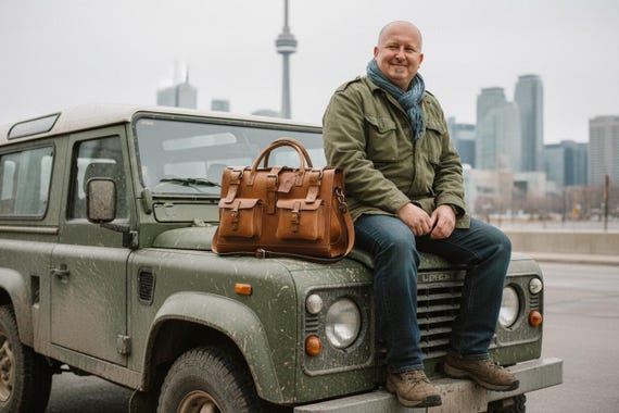 Handmade Vegetable Tanned Leather Satchel – Rugged Heritage Briefcase
