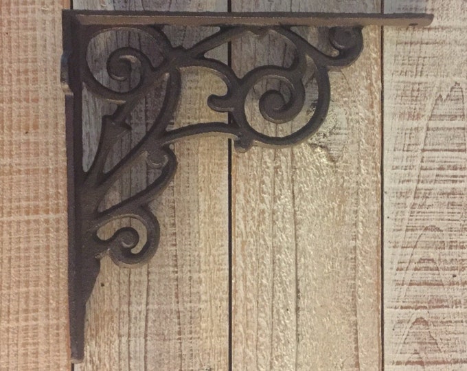 Bracket Cast Iron Rustic Brackets Shelf Bracket 8 Etsy