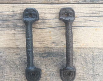 **Bulk Set of 12** cast iron Antique Brown//Black Drawer Pull Handle