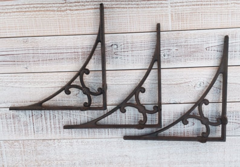 Iron Brackets Shelf Brackets Country Barn Rustic Etsy