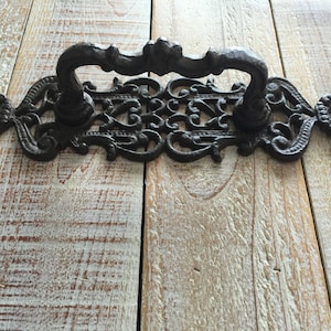 SET of 2, Handle, Pull, Rustic, Cast Iron, Drawer, Door, Farmhouse, Country, Cast Iron Pull, Cast Iron Handle, Gate Handle