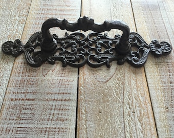 Handle, Pull, Rustic, Cast Iron, Drawer, Door, Farmhouse, Coutry, Cast Iron Pull, Cast Iron Handle