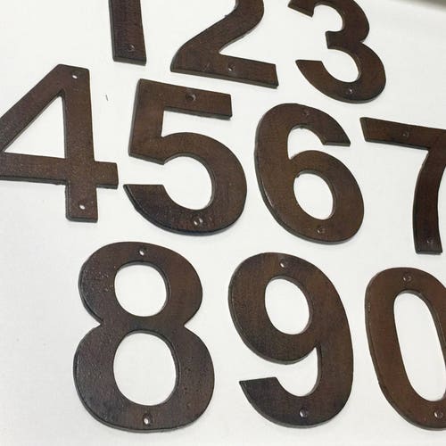 Cast Iron House Number Rustic House Numbers Home Numbers Etsy