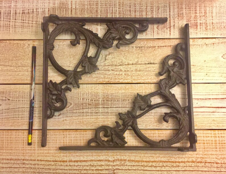 Shelf Shelf Bracket French Country Cast Iron Brackets Etsy