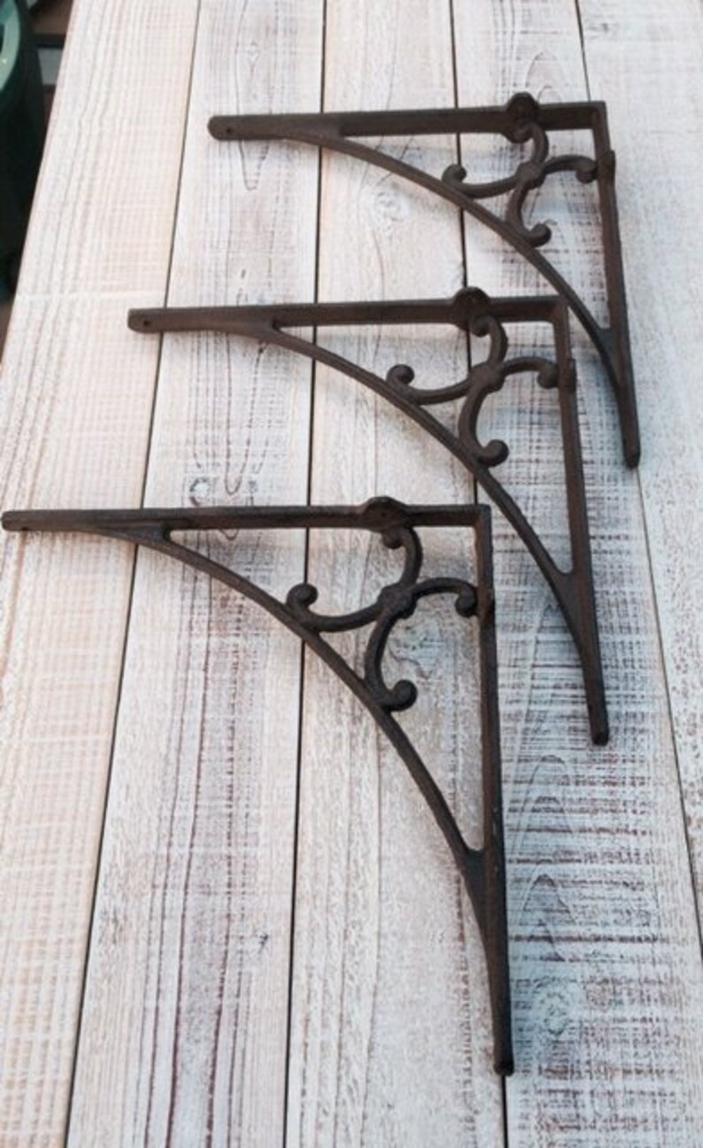 Iron Brackets Shelf Brackets Country Barn Rustic Etsy