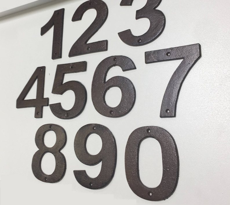 Cast Iron House Number Rustic House Numbers Home Numbers Etsy