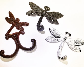 Dragonfly, Hook, Coat Hook, Towel Hook, Dragon Fly, Choose your style