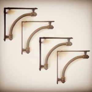 SET of 4 Ships FREE, Farmhouse Shelf Bracket, Farmhouse Shelf Brackets, Industrial, Farmhouse Shelving, Shelving Brackets, Corbel