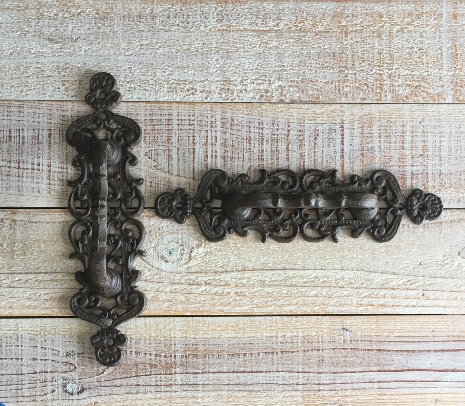 SET of 2, Handle, Pull, Rustic, Cast Iron, Drawer, Door, Farmhouse ...