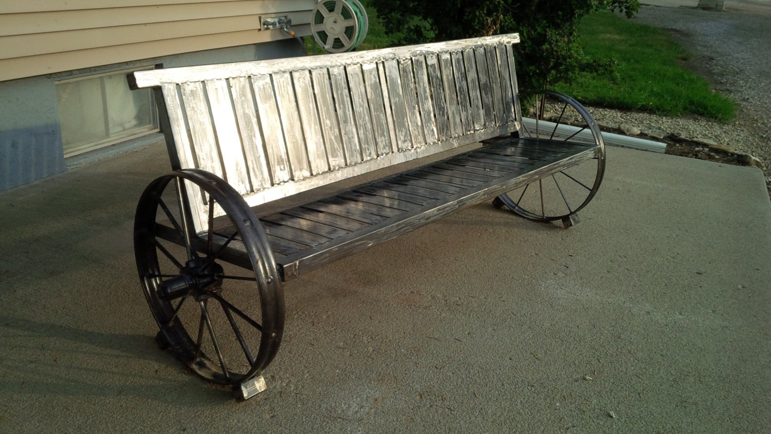 Custom Metal Outdoor Rocking Bench Etsy