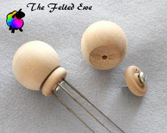 Wooden Ball Felting Needle Holder / Needle Holder for Felting / Multi Felting Needle Holder