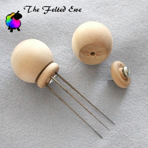 Wooden Ball Felting Needle Holder / Needle Holder for Felting / Multi Felting Needle Holder
