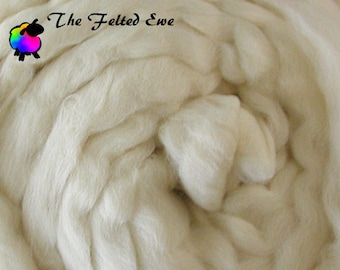 Natural Core Wool Carded Wool Roving / Needle Felting Core Wool - Sold per 1 oz.