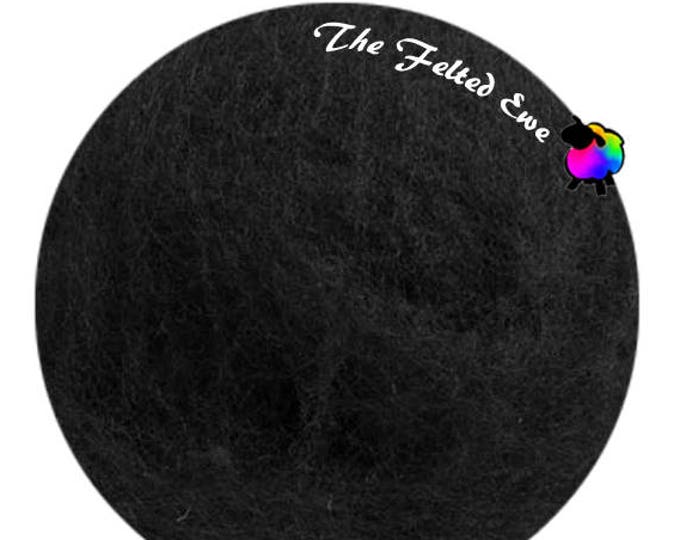 Needle Felting Wool Batt / HFB29 Obsidian Carded Wool Fluffy Etsy