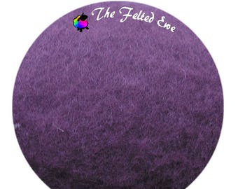 Needle Felting Maori Wool Batt / FB52 Deep Purple Maori Wool Fluffy Batt - Sold per 1 oz.